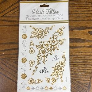 Flash Tattoo Metallic Temporary Tattoos and 7 other sheets